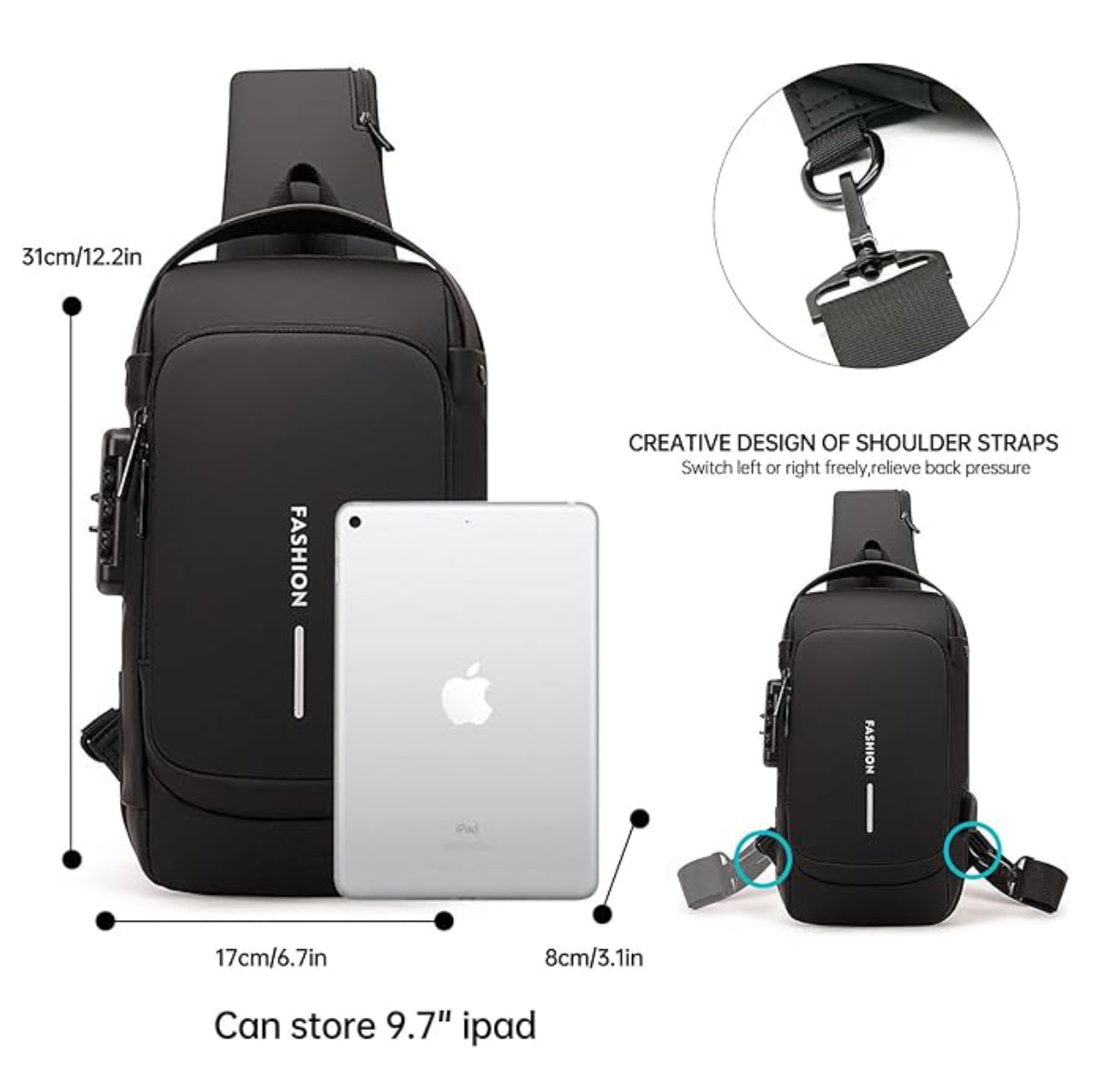 Maleta Antirrobo Puerto Usb Bolso Cruzad